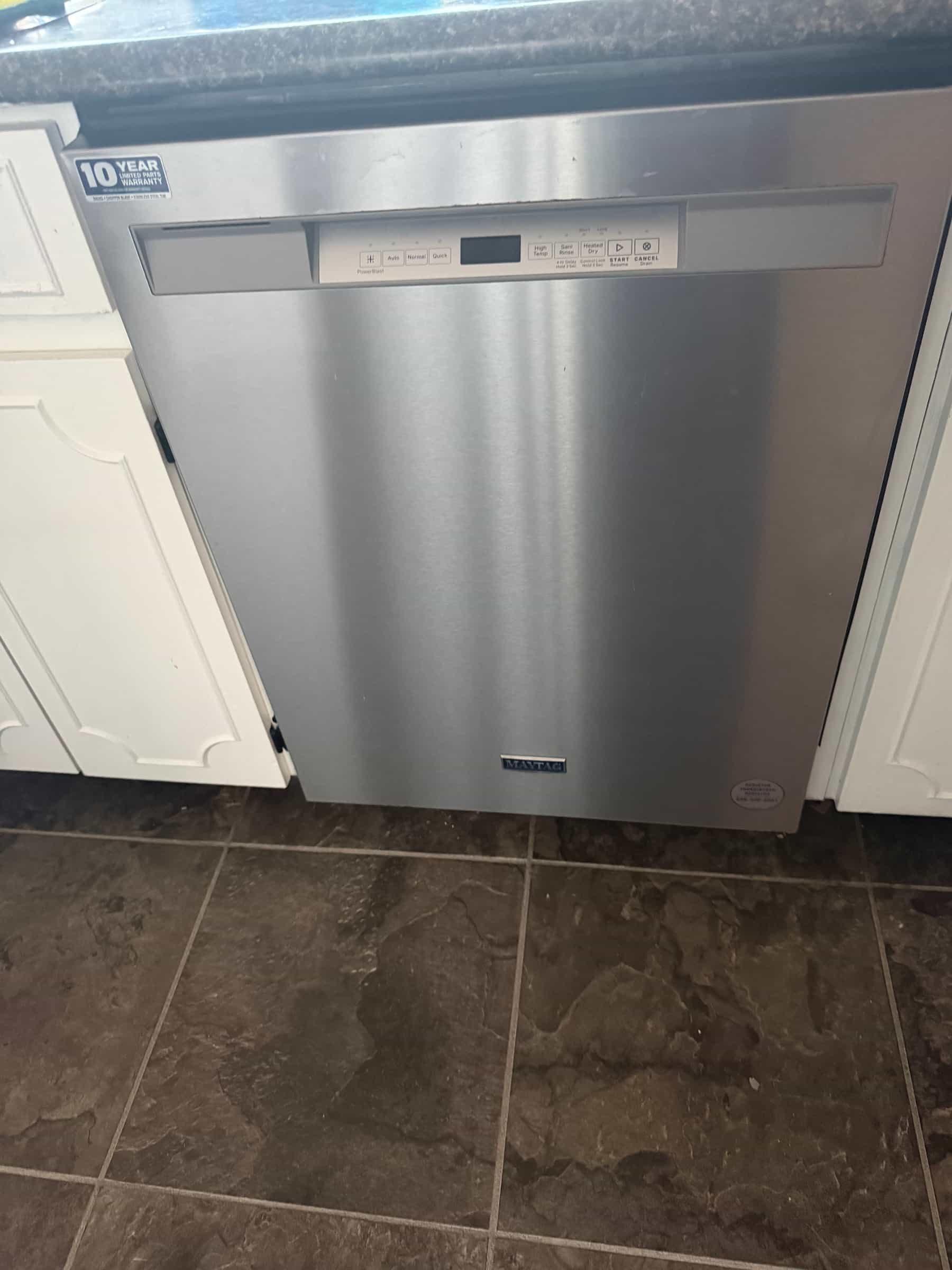 Dishwasher repaired and tested after leaking issue in Fall River